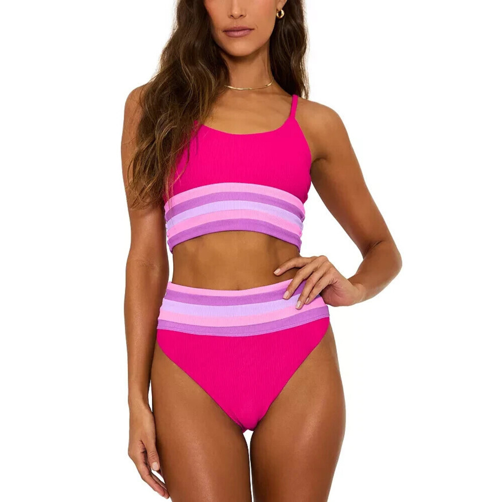 Beach Riot Millie Bikini Bottom Women's Large Multi Stretch High-Waisted KFC300